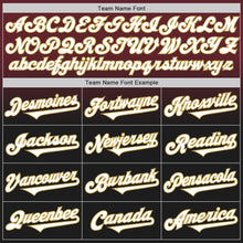Load image into Gallery viewer, Custom Burgundy Black-Old Gold Authentic Fade Fashion Baseball Jersey
