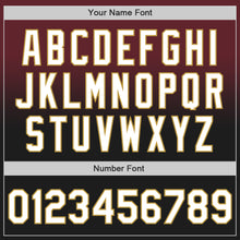 Load image into Gallery viewer, Custom Burgundy Black-Old Gold Authentic Fade Fashion Baseball Jersey
