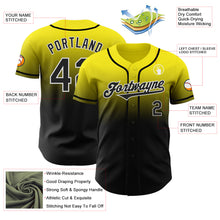 Load image into Gallery viewer, Custom Light Yellow Black-White Authentic Fade Fashion Baseball Jersey
