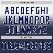 Load image into Gallery viewer, Custom White Navy Authentic Fade Fashion Baseball Jersey
