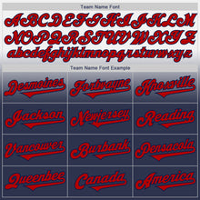 Load image into Gallery viewer, Custom White Red-Navy Authentic Fade Fashion Baseball Jersey
