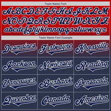 Load image into Gallery viewer, Custom Red Navy-White Authentic Fade Fashion Baseball Jersey
