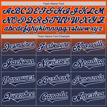 Load image into Gallery viewer, Custom Orange Navy-White Authentic Fade Fashion Baseball Jersey
