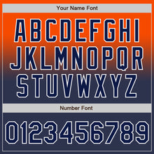 Load image into Gallery viewer, Custom Orange Navy-White Authentic Fade Fashion Baseball Jersey

