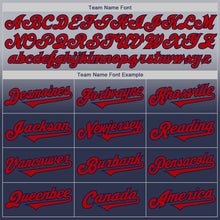 Load image into Gallery viewer, Custom Gray Red-Navy Authentic Fade Fashion Baseball Jersey
