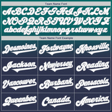 Load image into Gallery viewer, Custom Teal Navy-Gray Authentic Fade Fashion Baseball Jersey
