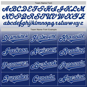 Custom White Royal Authentic Fade Fashion Baseball Jersey
