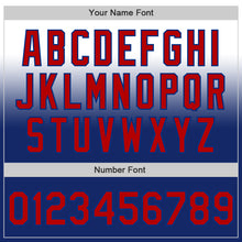 Load image into Gallery viewer, Custom White Red-Royal Authentic Fade Fashion Baseball Jersey
