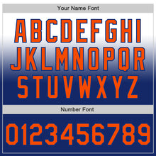 Load image into Gallery viewer, Custom White Orange-Royal Authentic Fade Fashion Baseball Jersey
