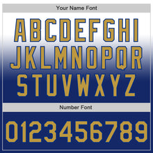 Load image into Gallery viewer, Custom White Old Gold-Royal Authentic Fade Fashion Baseball Jersey
