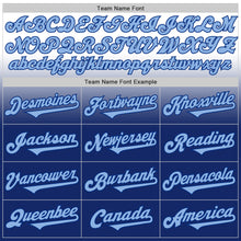 Load image into Gallery viewer, Custom White Light Blue-Royal Authentic Fade Fashion Baseball Jersey
