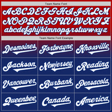 Load image into Gallery viewer, Custom Red White-Royal Authentic Fade Fashion Baseball Jersey
