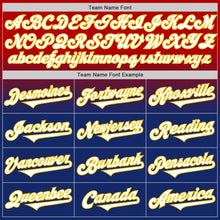 Load image into Gallery viewer, Custom Red White Royal-Yellow Authentic Fade Fashion Baseball Jersey
