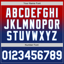 Load image into Gallery viewer, Custom Red White Royal-Light Blue Authentic Fade Fashion Baseball Jersey
