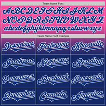 Load image into Gallery viewer, Custom Pink Royal-White Authentic Fade Fashion Baseball Jersey
