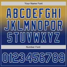 Load image into Gallery viewer, Custom Old Gold Royal-White Authentic Fade Fashion Baseball Jersey
