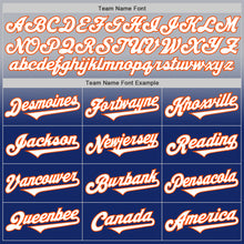 Load image into Gallery viewer, Custom Gray White Royal-Orange Authentic Fade Fashion Baseball Jersey
