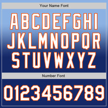 Load image into Gallery viewer, Custom Light Blue White Royal-Orange Authentic Fade Fashion Baseball Jersey

