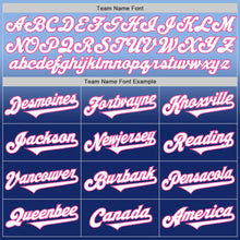 Load image into Gallery viewer, Custom Light Blue White Royal-Pink Authentic Fade Fashion Baseball Jersey

