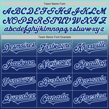 Load image into Gallery viewer, Custom Ice Blue Royal-White Authentic Fade Fashion Baseball Jersey
