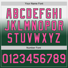 Load image into Gallery viewer, Custom White Pink-Green Authentic Fade Fashion Baseball Jersey

