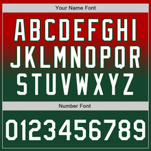 Load image into Gallery viewer, Custom Red White-Green Authentic Fade Fashion Baseball Jersey
