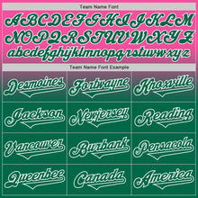 Load image into Gallery viewer, Custom Pink Kelly Green-White Authentic Fade Fashion Baseball Jersey
