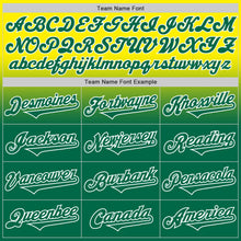 Load image into Gallery viewer, Custom Light Yellow Kelly Green-White Authentic Fade Fashion Baseball Jersey

