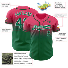 Load image into Gallery viewer, Custom Neon Pink Kelly Green-White Authentic Fade Fashion Baseball Jersey
