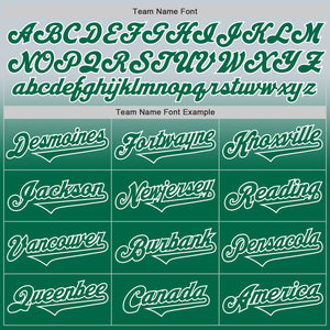Custom Silver Kelly Green-White Authentic Fade Fashion Baseball Jersey