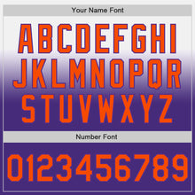 Load image into Gallery viewer, Custom White Orange-Purple Authentic Fade Fashion Baseball Jersey
