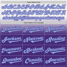 Load image into Gallery viewer, Custom White Light Blue-Purple Authentic Fade Fashion Baseball Jersey
