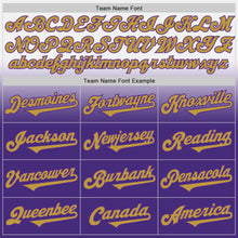 Load image into Gallery viewer, Custom White Old Gold-Purple Authentic Fade Fashion Baseball Jersey
