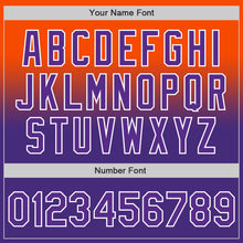 Load image into Gallery viewer, Custom Orange Purple-White Authentic Fade Fashion Baseball Jersey
