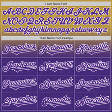 Load image into Gallery viewer, Custom Old Gold Purple-White Authentic Fade Fashion Baseball Jersey
