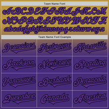 Load image into Gallery viewer, Custom Old Gold Purple-Black Authentic Fade Fashion Baseball Jersey
