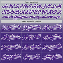 Load image into Gallery viewer, Custom Gray Purple-White Authentic Fade Fashion Baseball Jersey
