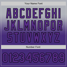 Load image into Gallery viewer, Custom Gray Purple-Black Authentic Fade Fashion Baseball Jersey
