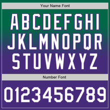 Load image into Gallery viewer, Custom Kelly Green White-Purple Authentic Fade Fashion Baseball Jersey
