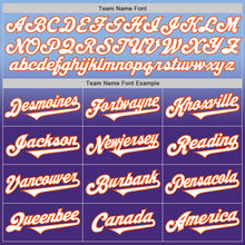 Load image into Gallery viewer, Custom Light Blue White Purple-Orange Authentic Fade Fashion Baseball Jersey
