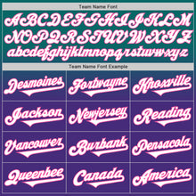 Load image into Gallery viewer, Custom Teal White Purple-Pink Authentic Fade Fashion Baseball Jersey
