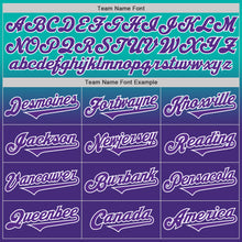 Load image into Gallery viewer, Custom Aqua Purple-White Authentic Fade Fashion Baseball Jersey
