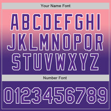 Load image into Gallery viewer, Custom Medium Pink Purple-White Authentic Fade Fashion Baseball Jersey
