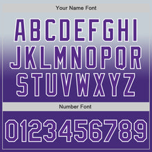 Load image into Gallery viewer, Custom Silver Purple-White Authentic Fade Fashion Baseball Jersey
