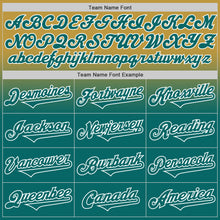 Load image into Gallery viewer, Custom Old Gold Teal-White Authentic Fade Fashion Baseball Jersey
