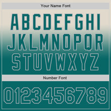 Load image into Gallery viewer, Custom Cream Teal-Gray Authentic Fade Fashion Baseball Jersey
