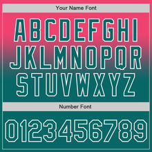 Load image into Gallery viewer, Custom Neon Pink Teal-White Authentic Fade Fashion Baseball Jersey
