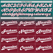 Load image into Gallery viewer, Custom Teal White-Crimson Authentic Fade Fashion Baseball Jersey
