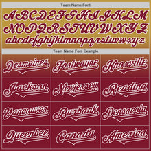 Load image into Gallery viewer, Custom Old Gold Crimson-White Authentic Fade Fashion Baseball Jersey
