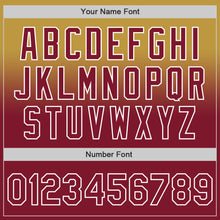 Load image into Gallery viewer, Custom Old Gold Crimson-White Authentic Fade Fashion Baseball Jersey
